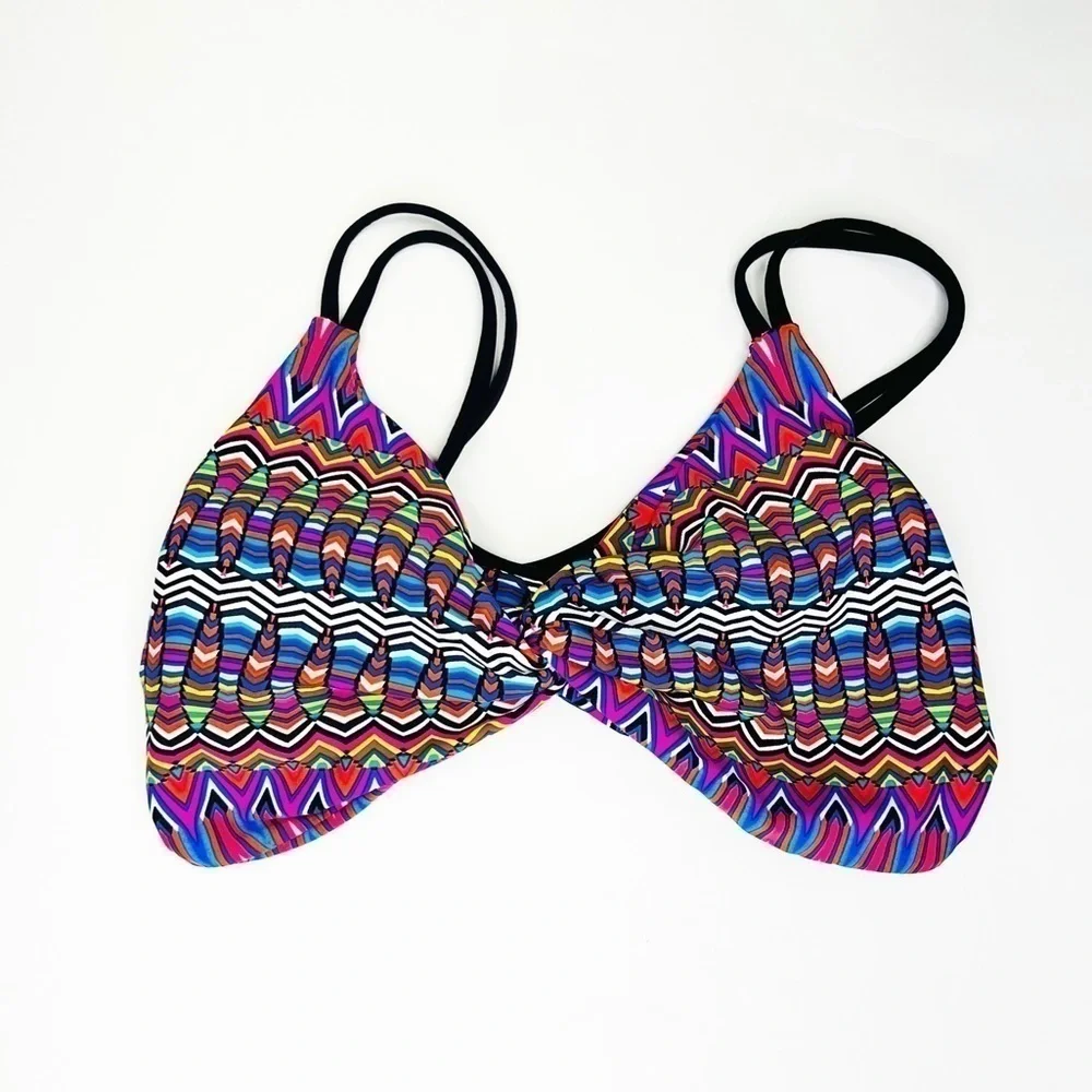 L*Space Bikini Top Native Dance Hartley Twisted Knot Strappy Large Multi NWT New